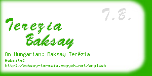 terezia baksay business card